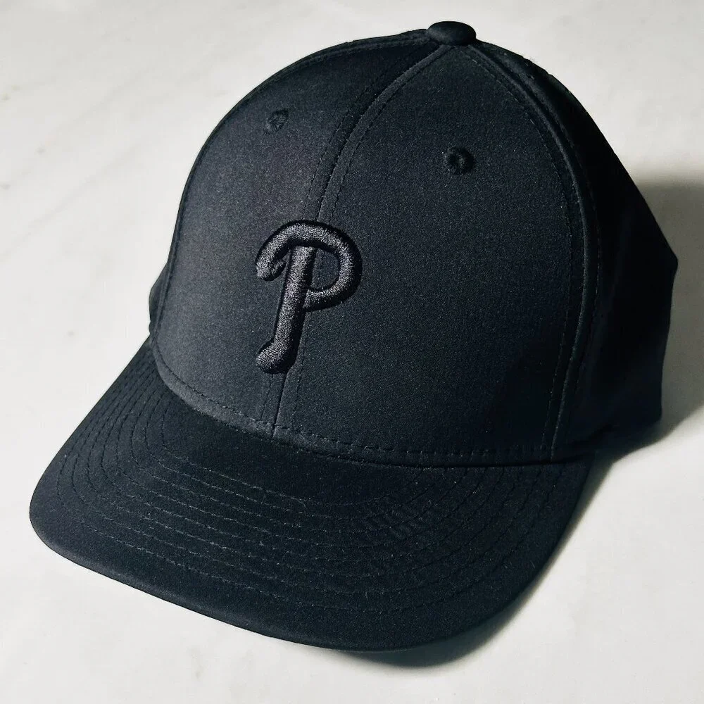 Philadelphia Phillies Black Baseball Hat Cap - Champro HC1 Flex Size XS-S